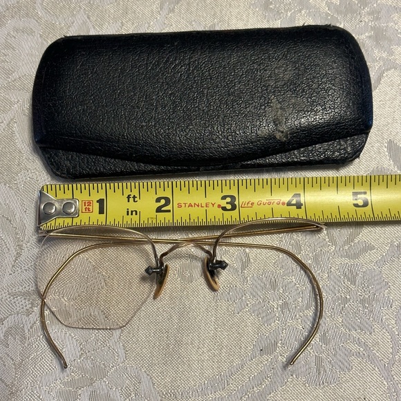 WWII GOLD filled Wire Rim Eye Glasses & case - Picture 8 of 16